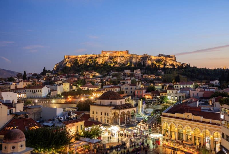 Athens at night